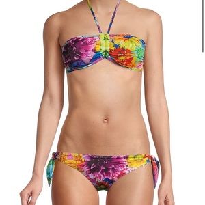 New Roberto Cavalli Floral Bikini Swimsuit sz L